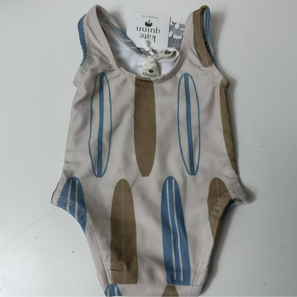 NWT Kate Quinn Infant Baby Longboard Print Tank One-Piece Swim Suit Size 0-3 Mos - Picture 4 of 5